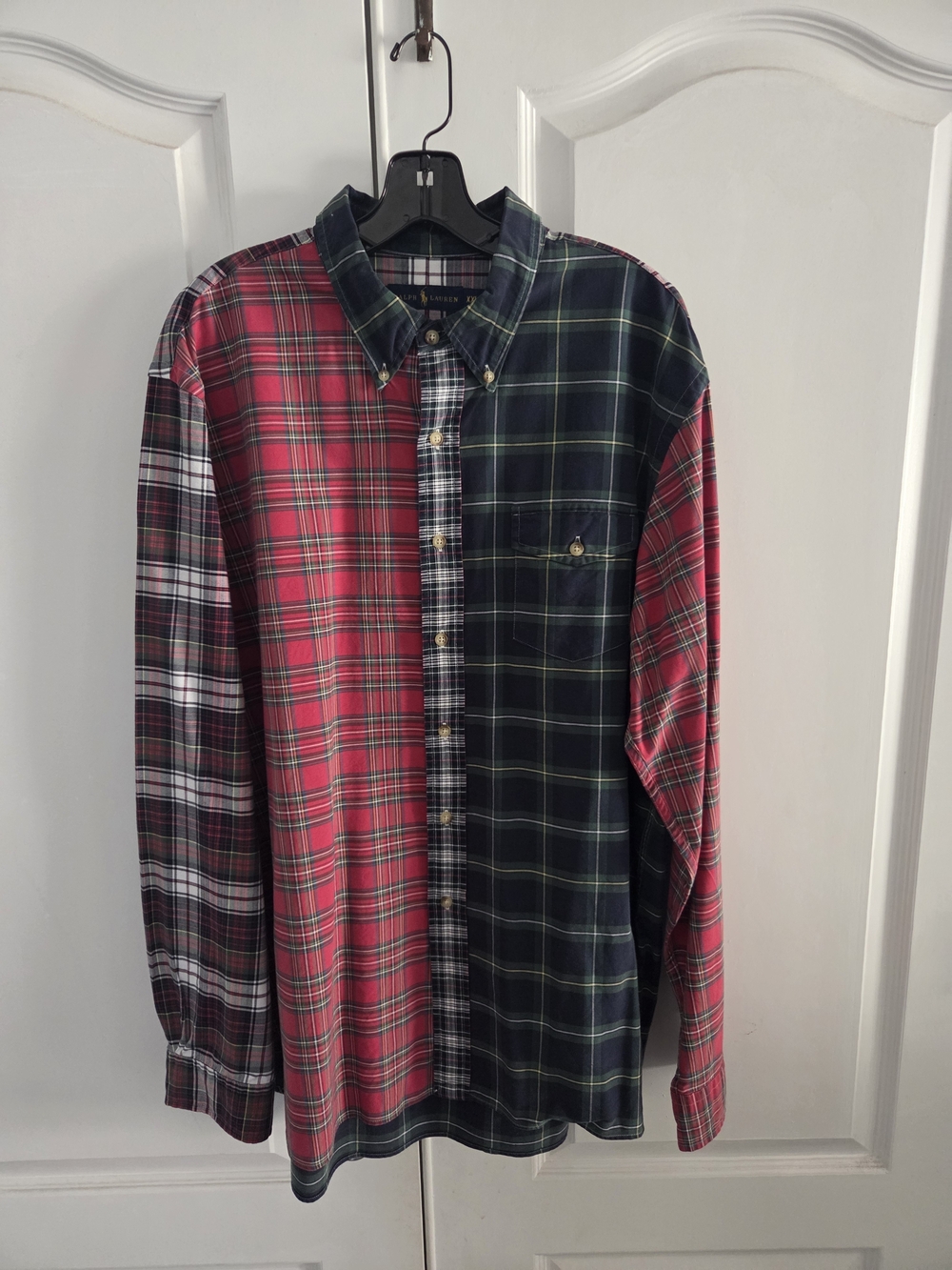 Polo Ralph Lauren Two-Tone Plaid Button-Down Shirt - Red & Green